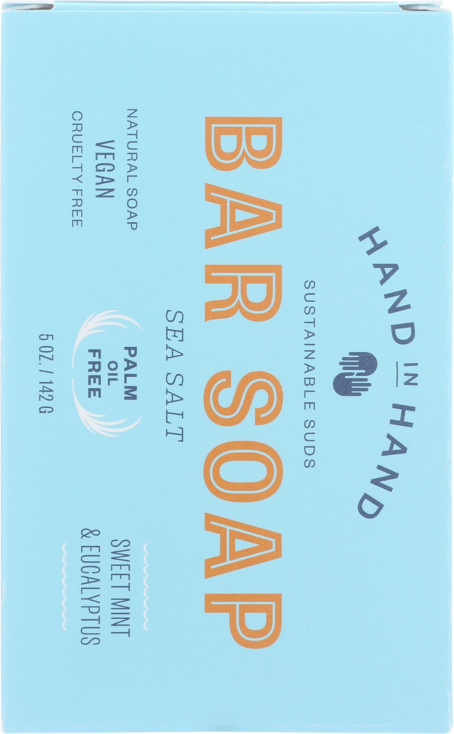 Hand in Hand Sweet Mint & Eucalyptus Sea Salt Bar Soap, 5 OZ
