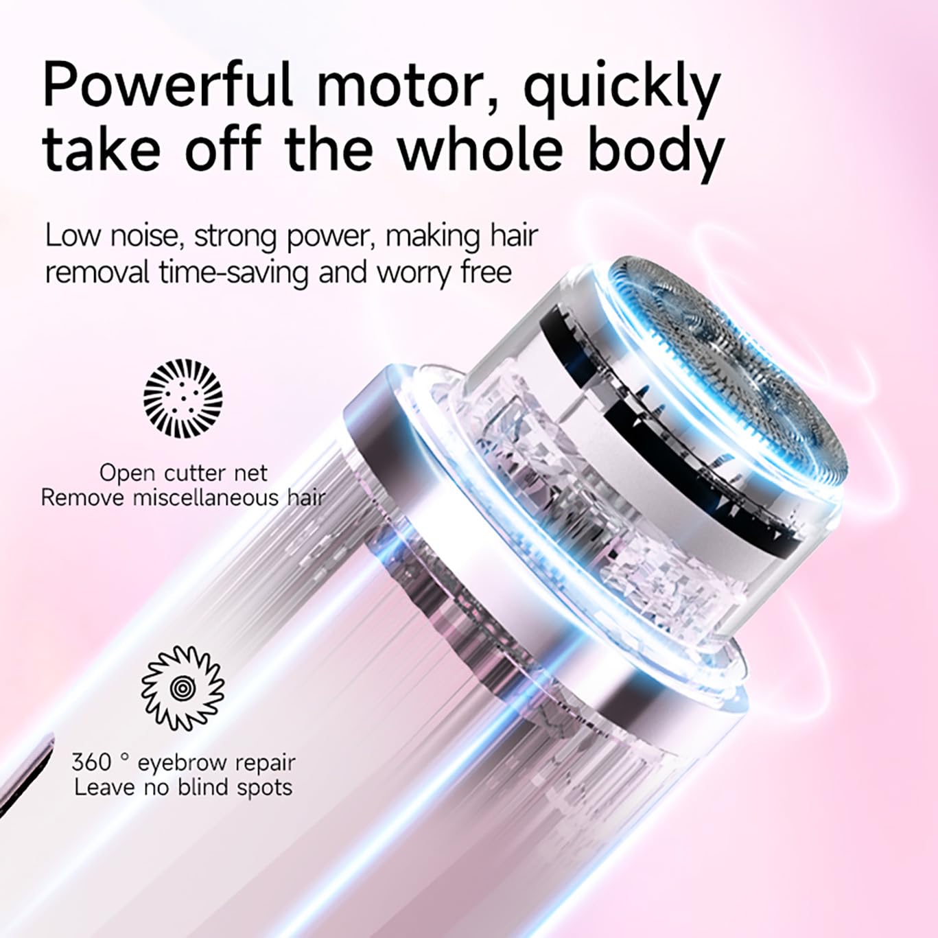 New Electric Bikini Trimmers for Women, Travel Razors, Glowhave Double Headed Shaver, Body Hair Trimmer, Rechargeable Painless P