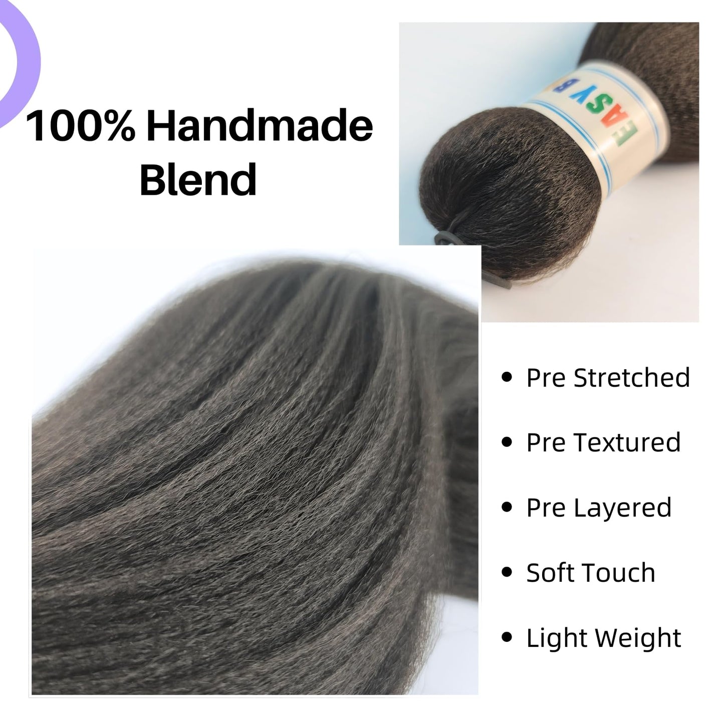 Natural Black Braiding Hair Pre Stretched 16Inch 2# Synthetic Kids Braid in Hair Extension for Braiding