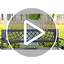 Garden Bench,Outdoor Benches,Iron Steel Frame Patio Bench with Mesh Pattern and Plastic Backrest Armrests for Lawn Yard Po...