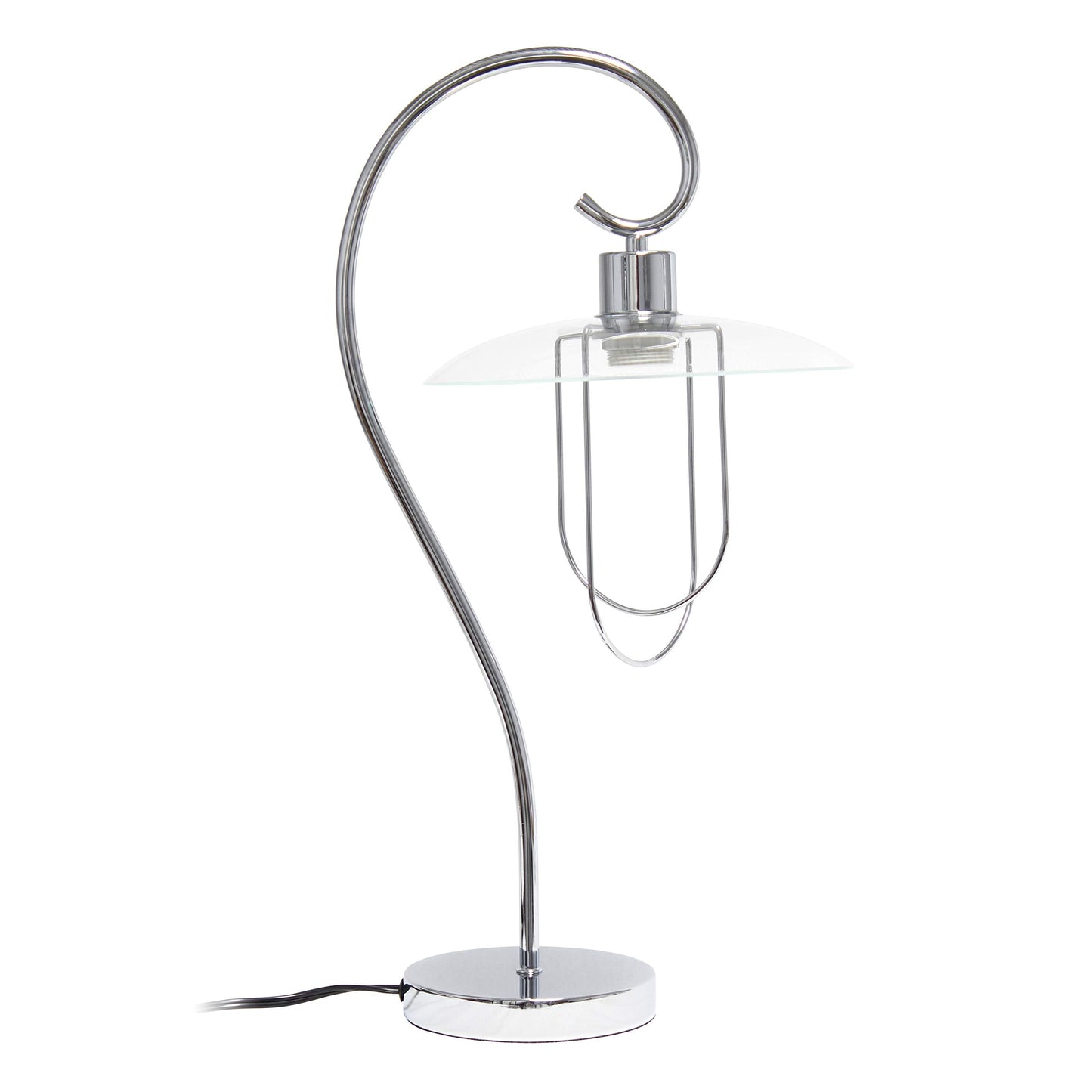 LALIA HOME Modern Table Lamp, Iron, Polished Chrome, Model LHT-4000 Family