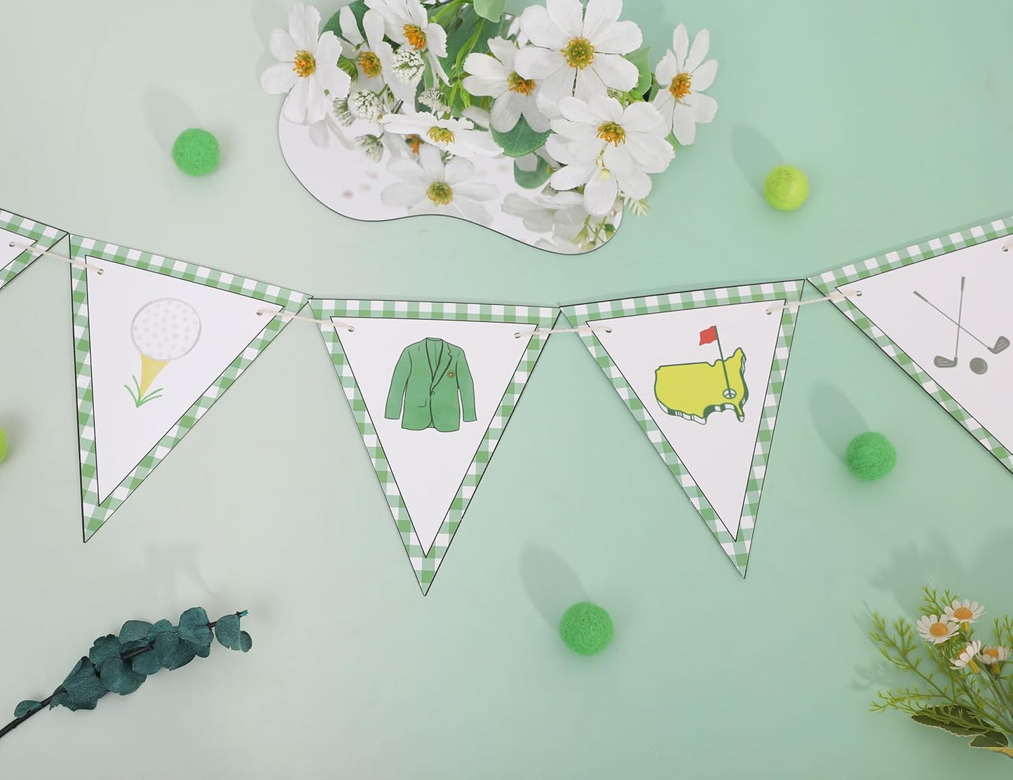 Golf Themed Birthday Banner - Golf First/1st Birthday Party Decorations,Hole In One Party Banner,Hole In One First Year Banner