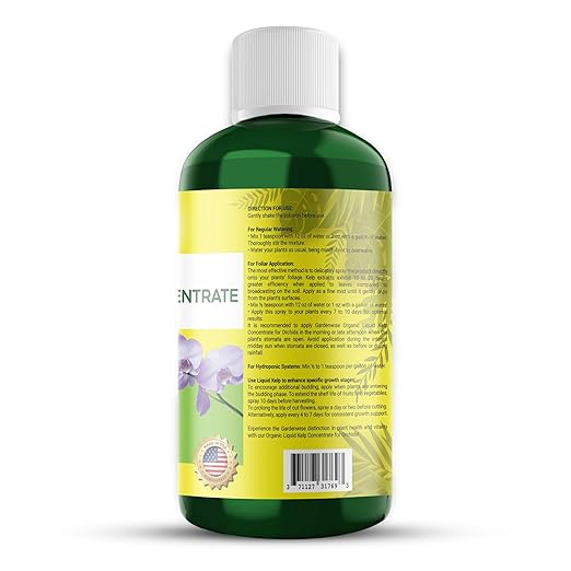Organic Premium Kelp Seaweed Concentrate: Fertilizer for Orchids - Orchid Food (8 OZ)