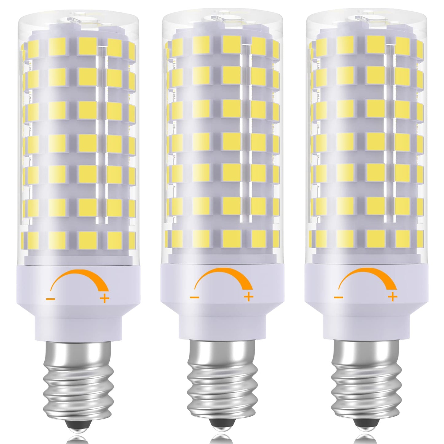 TAIYALOO E12 LED Light Bulb Dimmable 60W Replacement 3 Count Daylight White 6000K Candelabra Base
