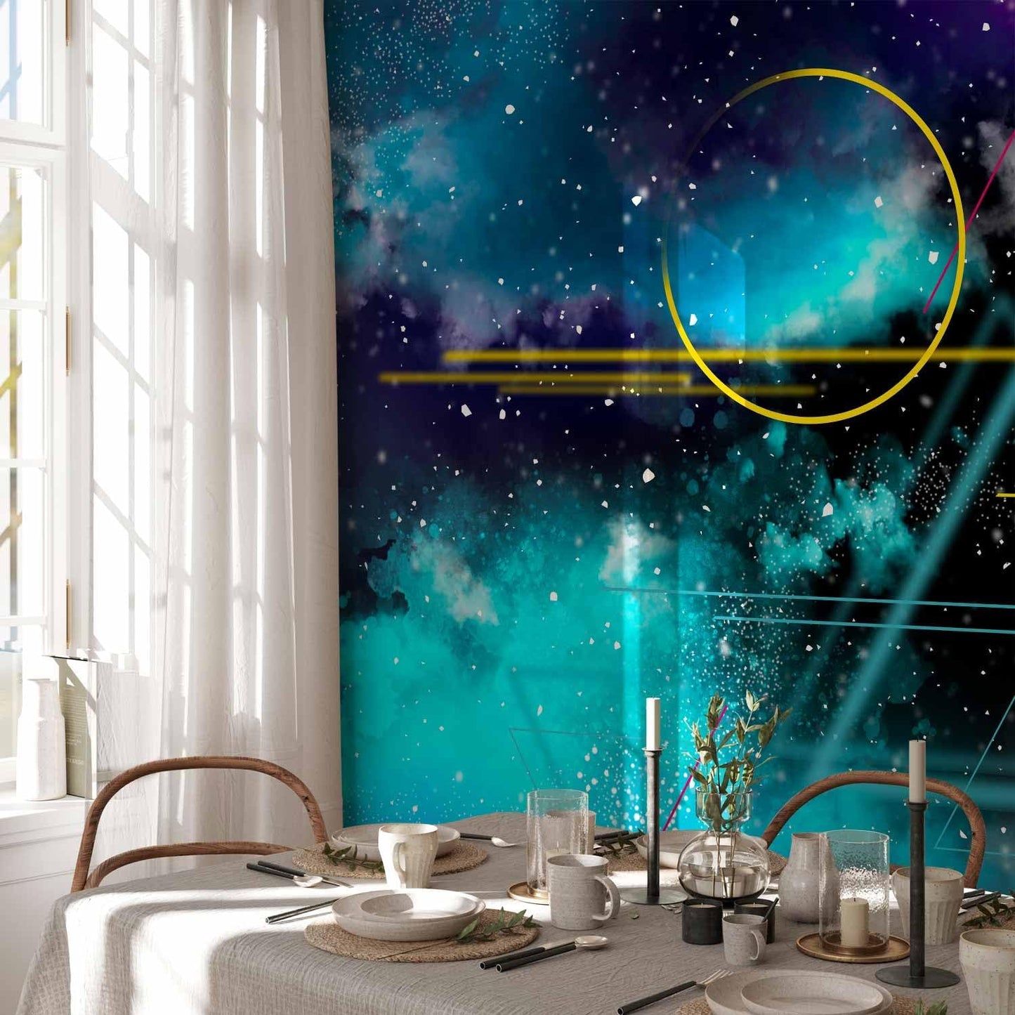artgeist Premium Wall Mural Galaxy 118x83 in - Non-Woven Wallpaper Fleece Wall Decor Photo Print Picture Image Design Home Mural Cosmos Galaxy Cosmonaut Astronaut a-A-10328-a-a
