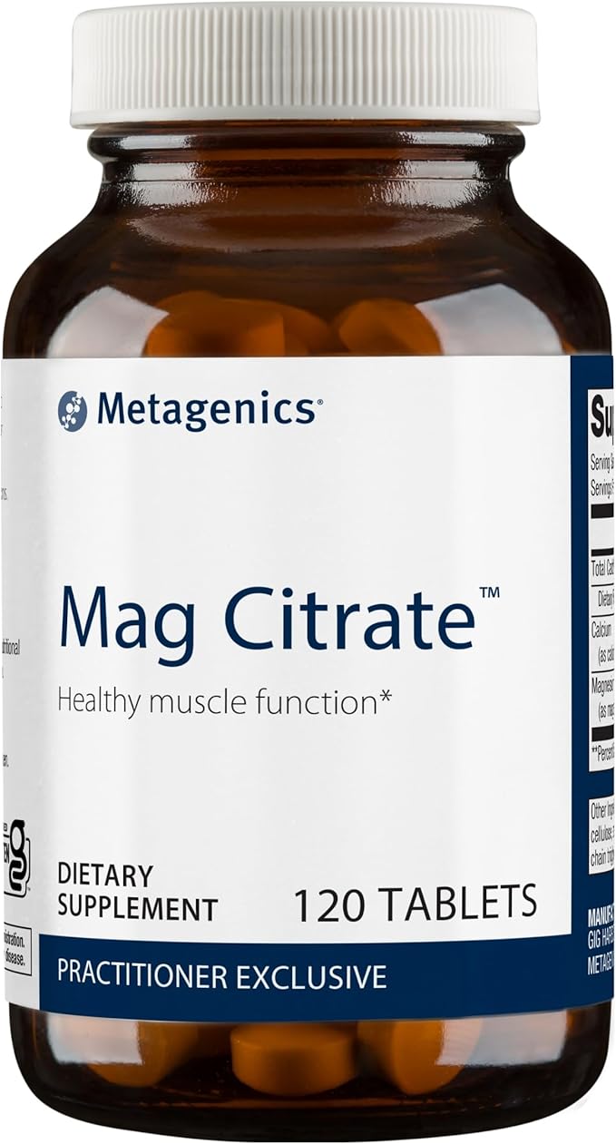 Metagenics Bundle - Mag Citrate & Magnesium Glycinate - 120 Count of Mag Citrate for Muscle & Bone Health Support - 120 Tablets of Magnesium Glycinate for Nervous System Support