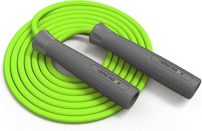 HEREROPE Jump Ropes for Fitness, Adjustable Jump Rope for Women Men, Weighted Speed Rope with 7mm PVC Skipping Rope, No-Sl...