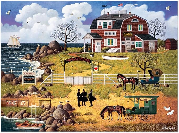 Buffalo Games - Sapphire Select - Charles Wysocki - Formulating The Plan - 1000 Piece Jigsaw Puzzle – Challenging & Fun – Blue Core Puzzle Board – Giftable Display Box - Full Size Poster Included