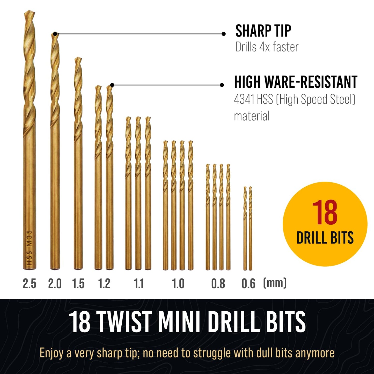 Micro Drill Bits Set with Pin Vise | Small Hand Drill - Pin Vise Hand Drill Manual, PCB Mini Bits for Resin Beads Polymer Clay | DYI Jewelry Making, set