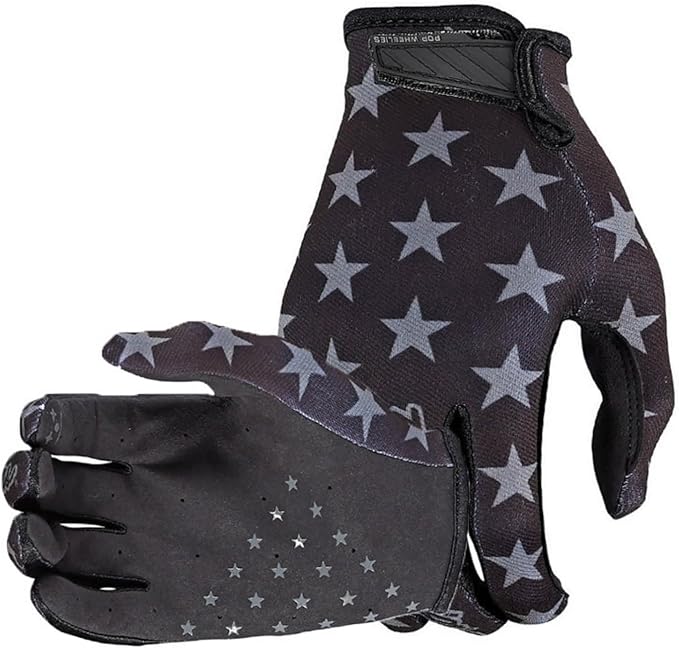 EXCEREY American Flag Style Cycling Gloves Mountain Bike Gloves with Gel Padding Breathable Mesh for Men/Women All-Season ...