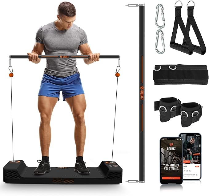 SQUATZ Apollo Board Mini: 150lb Resistance Smart Cable Machine, Functional Trainer for Full Body Workouts, Full Body Stren...