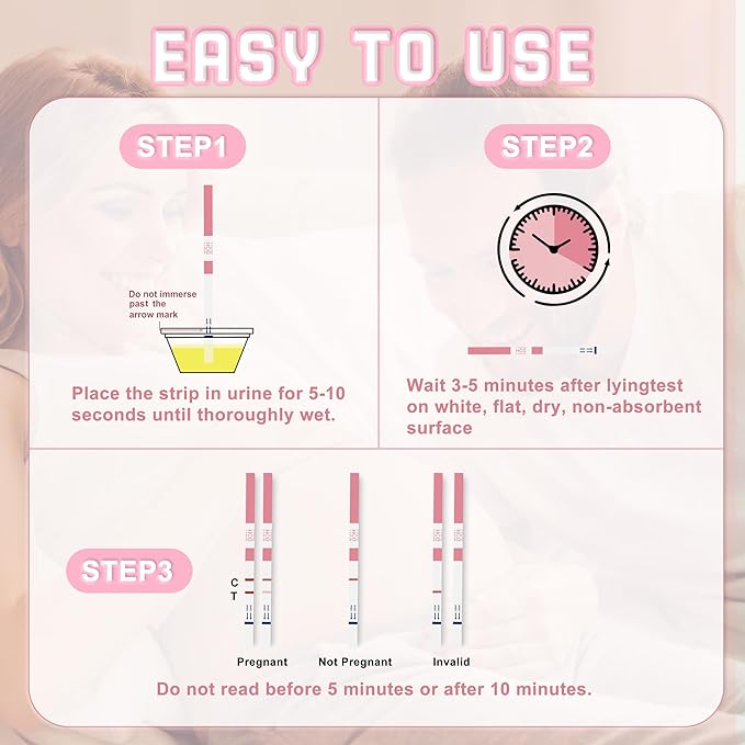 Pregnancy Test Strips with Urine Cups, 15 Count Individually Wrapped hCG Early Detection Home Tests Over 99% Accurate, Rapid Early Detection Pregnancy Test Strip 25mIU/mL