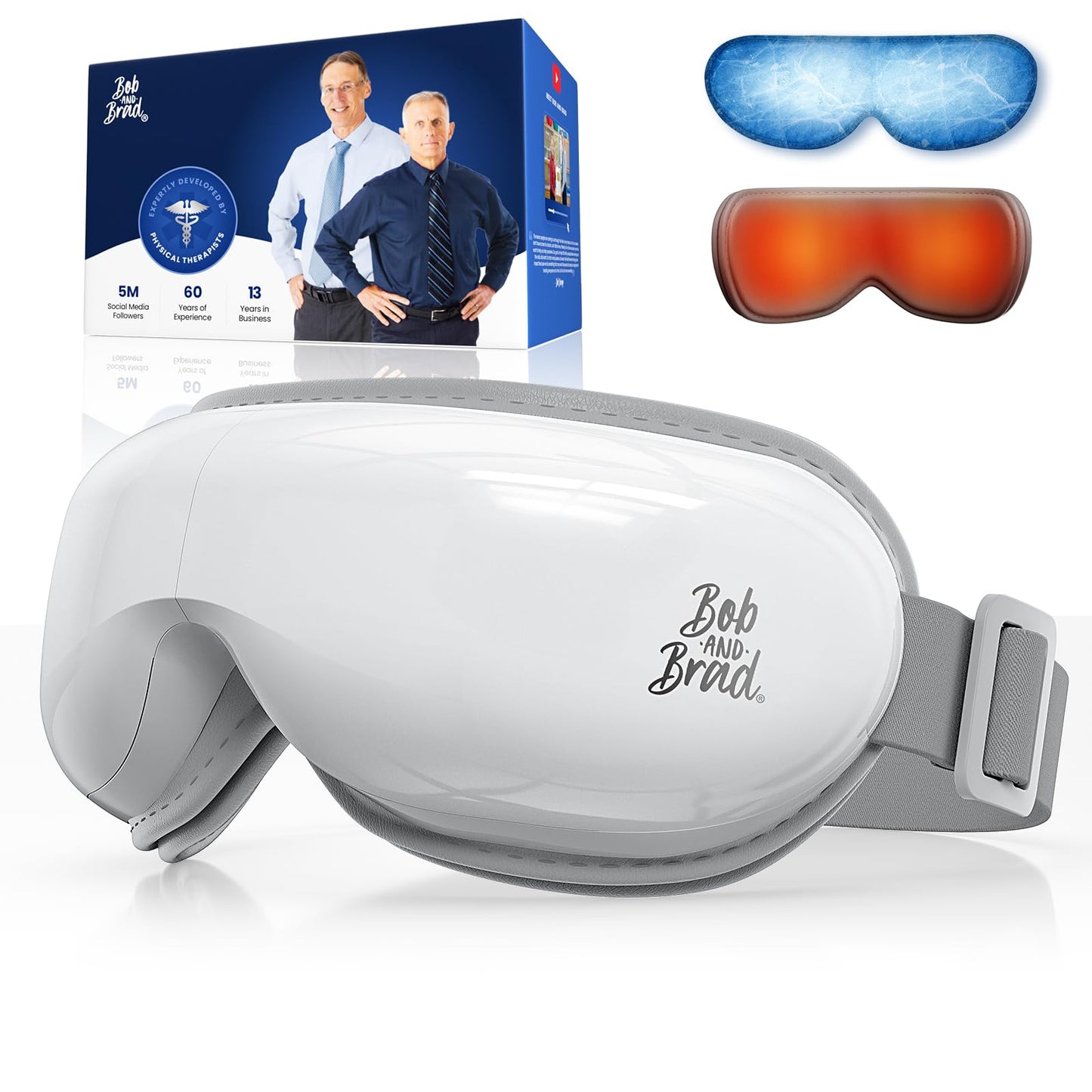 BOB AND BRAD Eye Massager with Heat and Cooling, EyeOasis 3 Eye Mask for Migraine FSA Eligible/HSA Eligible, Heated Face Massager for Dry Eye Headache Relief, Temple Massagers for Stress Relief