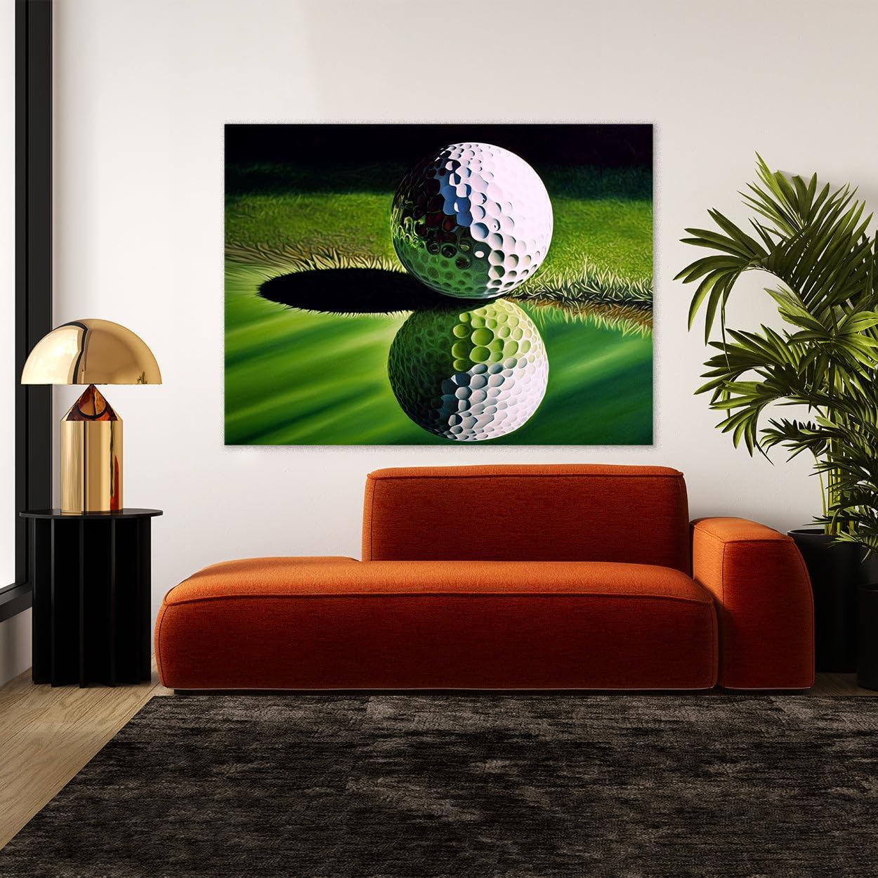 Sense Canvas Golf Ball Green 2 Canvas Art - Home Decor Wall Art Print Poster Painting Small 16x12 / 1.5"