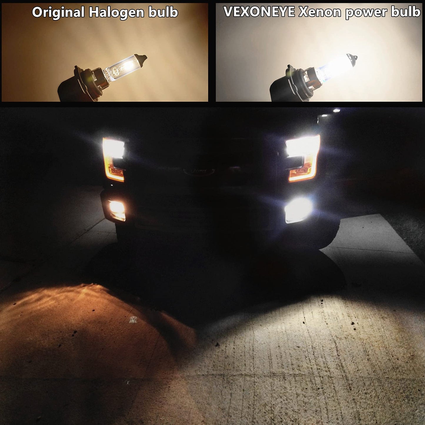 Vexoneye H7 Halogen Headlight Bulb 12V 55W 5000K Super Bright Fog Light - Model H7606C1