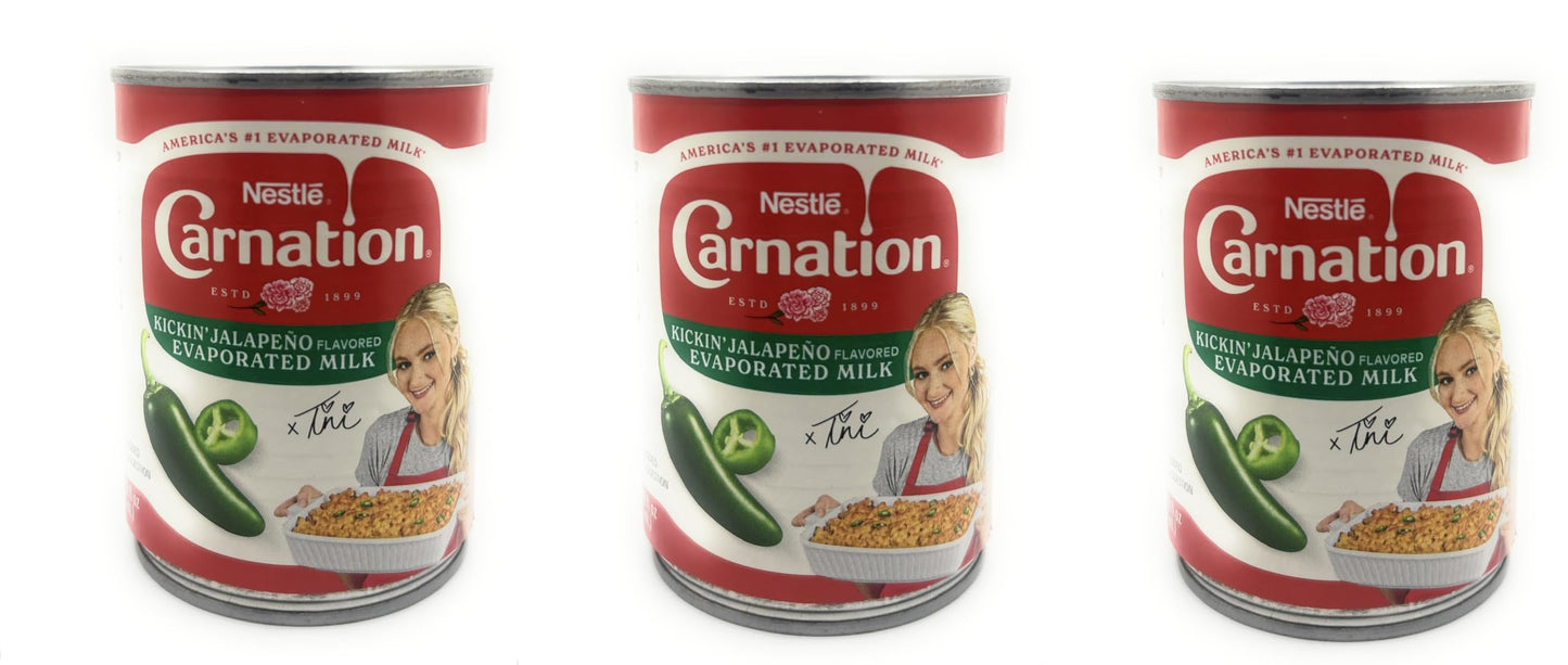 Nestle Carnation Kickin Jalapeno Flavored Evaported Milk 12oz - 3 cans