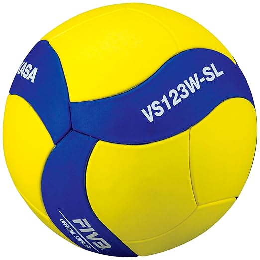 Mikasa VS123WSL Size 5 Official Super Lightweight Training Volleyball, Yellow/Blue