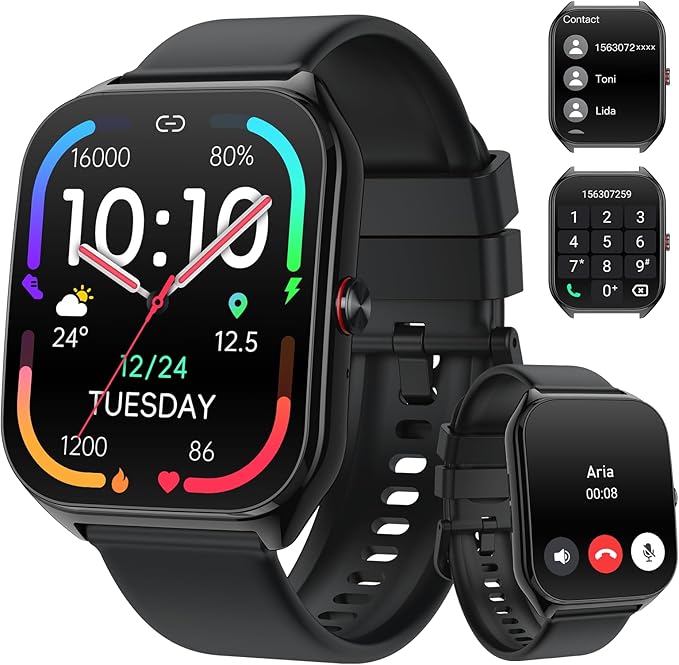 AI Smart Watch for Men Women with ChatGPT, 1000mAh Fitness Tracker 60-Day Standby Time, 1.96" HD SmartWatch with 200+ Spor...