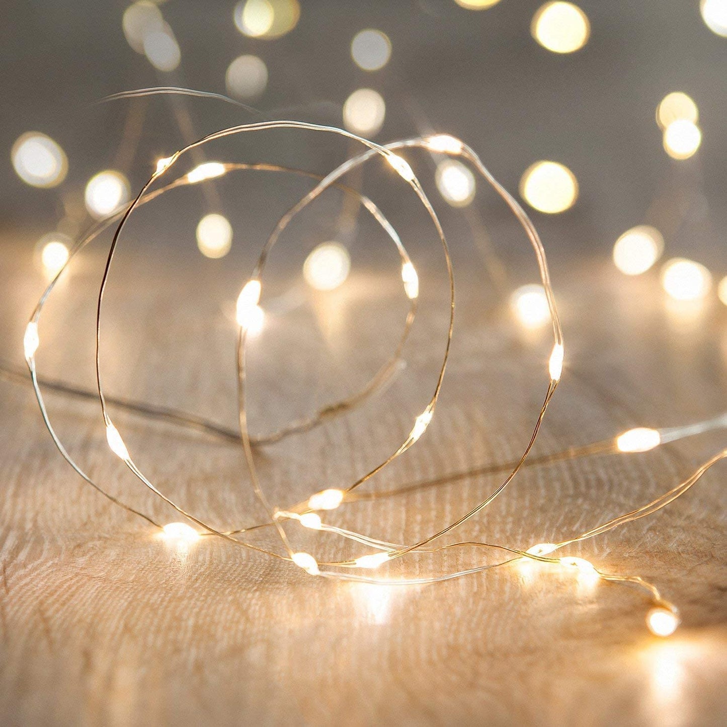 ANJAYLIA LED Fairy String Lights, 80 LEDs, 26Ft, Battery Operated, Warm White, Twinkle Lights for Garden, Home, Party, Wedding, Festival
