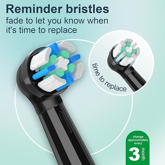12PCS Replacement Toothbrush Heads Compatible with Oral B iO Series 2/3/4/5/6/7/8/9/10 Electric Toothbrush,Round Brush Heads for Gentle Gum Care & Deep Cleaning,Black