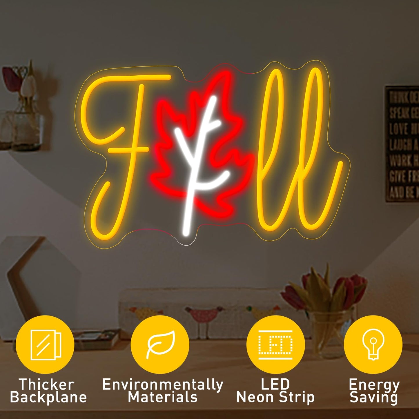 Thanksgiving Fall Neon Sign  Dimmable Autumn Maple Leaf Led Neon Sign For Wall Decor  Usb Powered Thanksgiving Neon Light For Home  Harvest Celebrate Party Holiday Gifts  13.8 ? 9.1 Inch