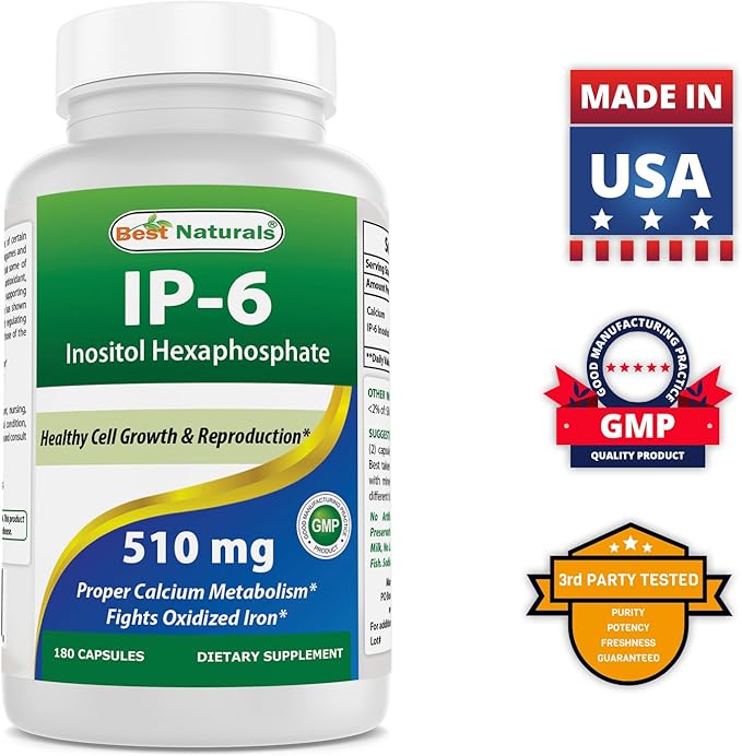 Best Naturals IP-6 510 mg & Vitamin K2 (MK7) with D3