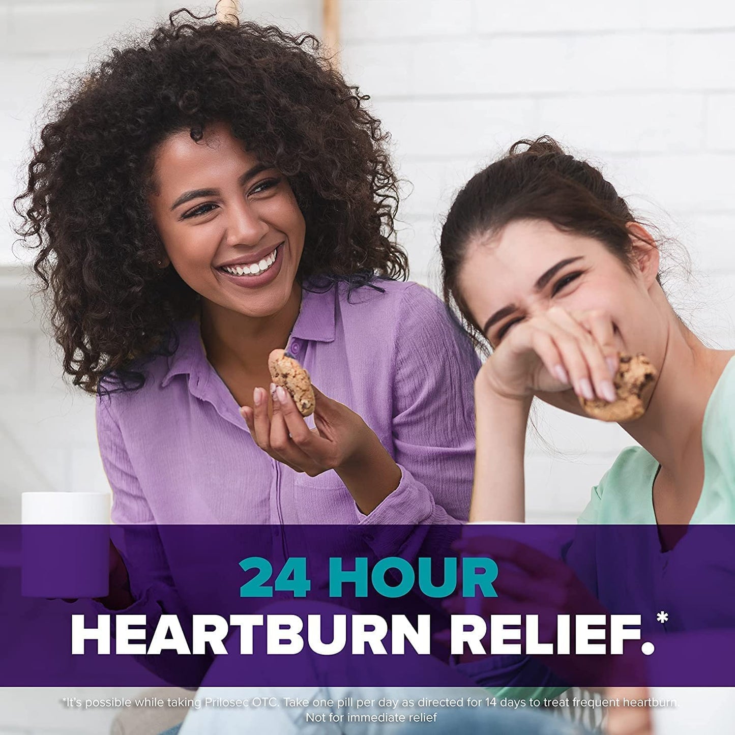 Prilosec OTC, Omeprazole Delayed Release, Acid Reducer, Treats Frequent Heartburn for 24 Hour Relief, 1 Doctor Recommended Brand, 42 Count (Pack of 2)