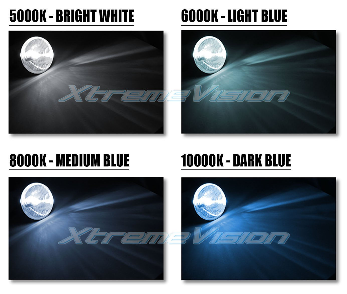 Xtremevision Hid Xenon Replacement Bulbs - 9007 (Hb5) - 5000K Bright White - 1 Pair