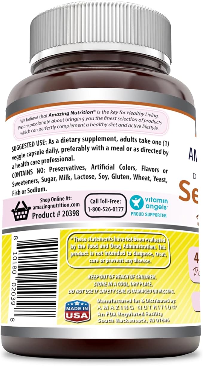 Amazing Formulas Serrapeptase Supplement | 40,000 IU | Veggie Capsules | Non-GMO| Gluten Free | Made in USA (270 Count)
