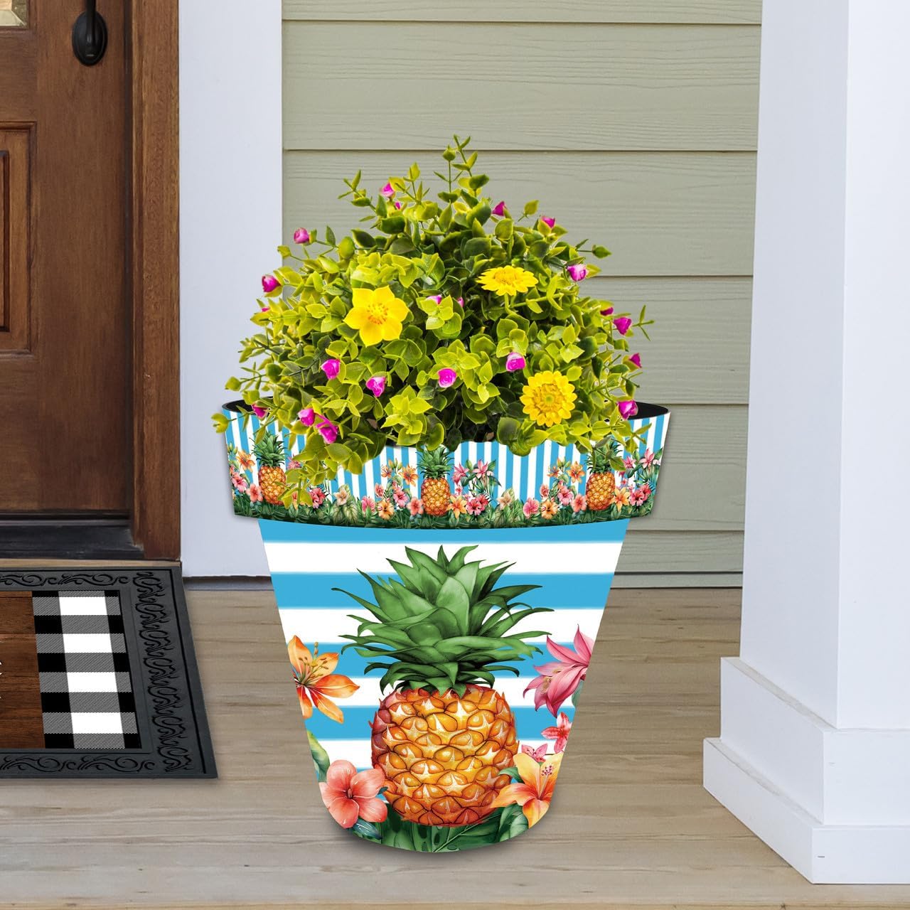 Briarwood Lane Pineapple and Stripes Large Planter
