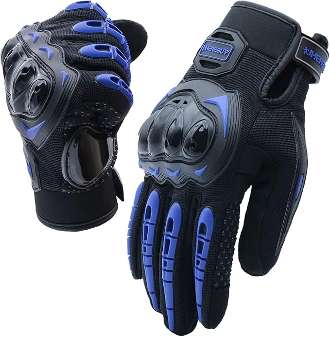 UHEREBUY Motorcycle Gloves Touch Screen Full Finger Riding Gloves Knuckle Protection for Men and Women for Dirt Riding, Ro...