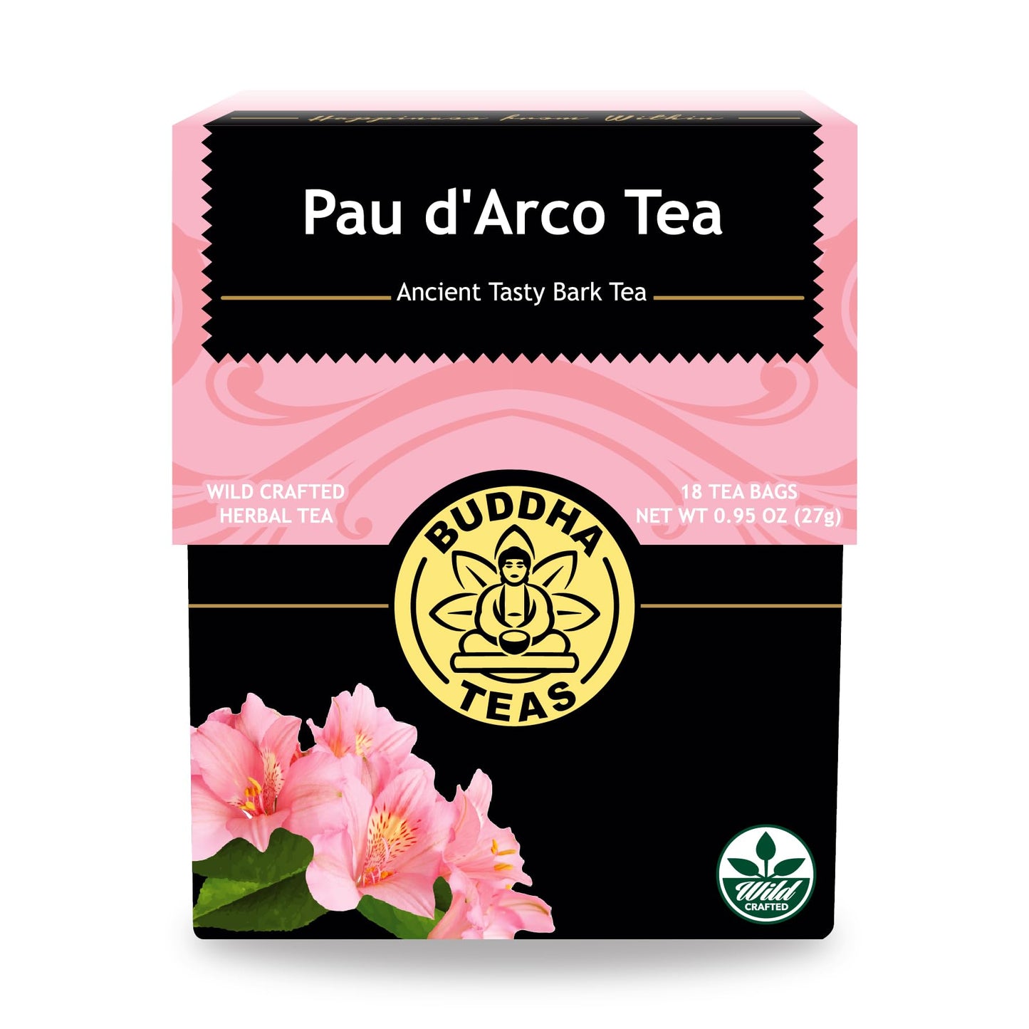 Buddha Teas Pau dArco Tea - OU Kosher, 18 Bleach-Free Tea Bags