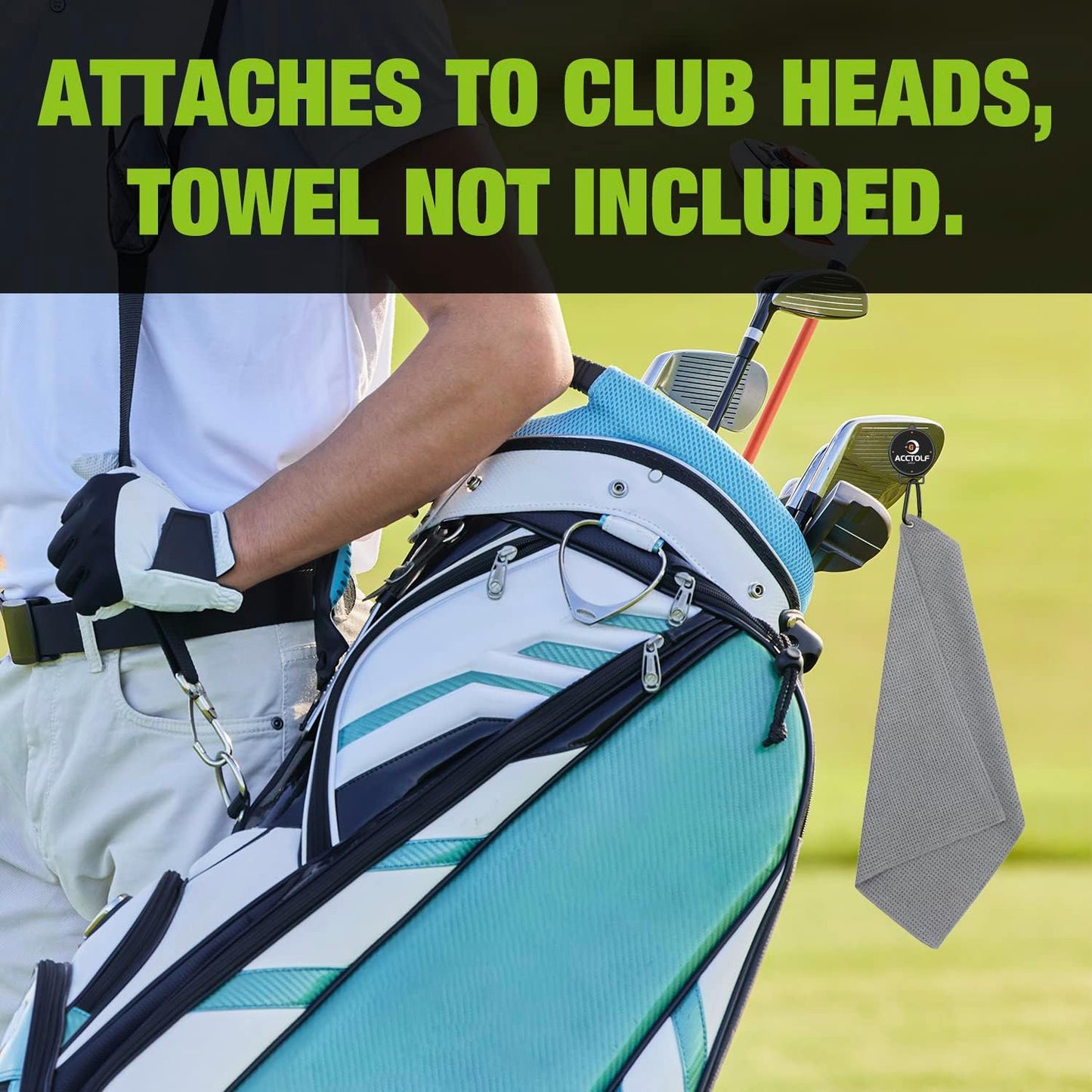 2Pack Magnetic Golf Towel Clip, Magnetic Clip for Golf Towel, Golf Magnetic Clip for Golf Cart, Clubs or Golf Hub, Removable Industrial Magnetic Accessories