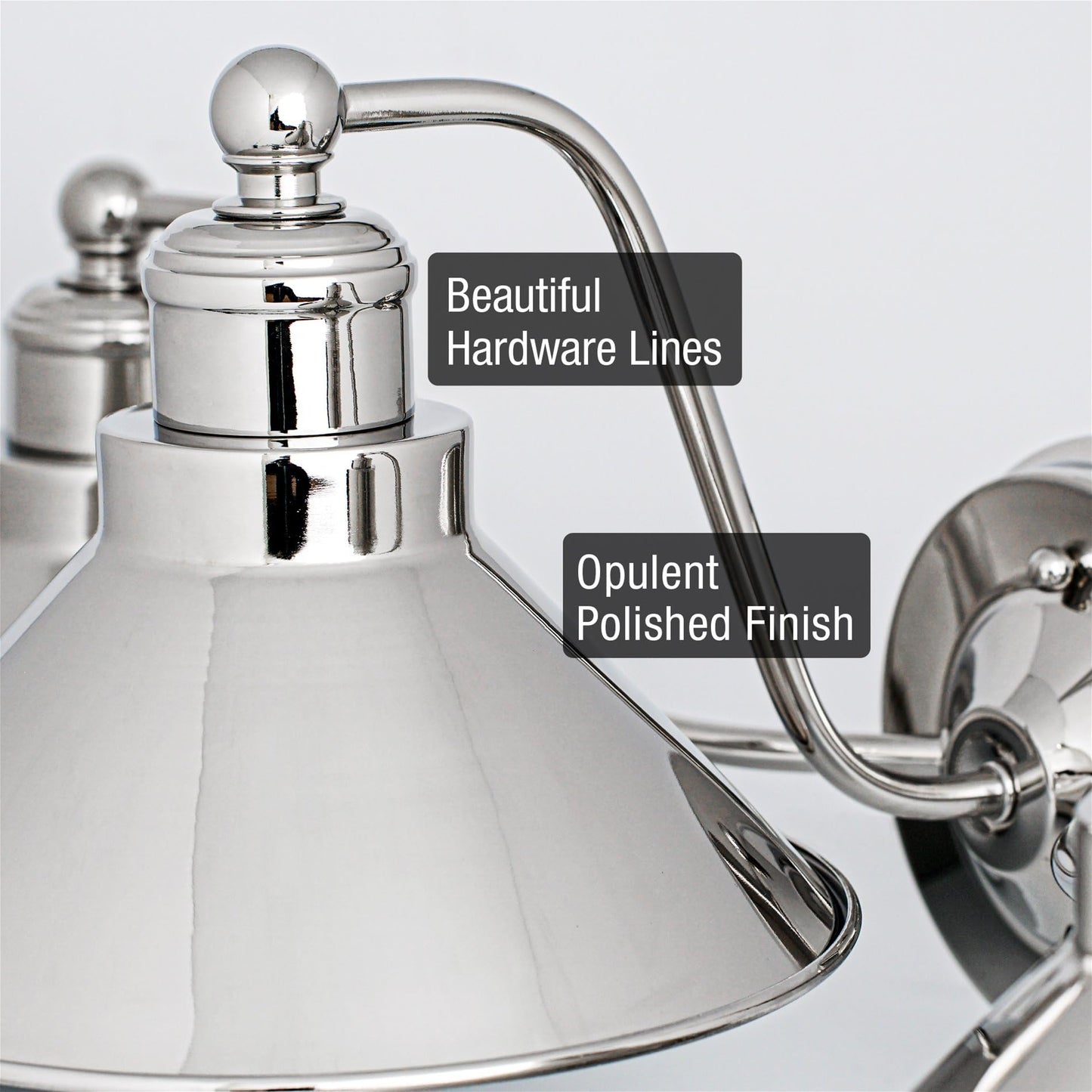 Kira Home Welton 3-Light Bathroom Light, 25.5 Polished Nickel, Metal, Modern Farmhouse Vanity Fixture, Model Rv-Wb4833-Pn