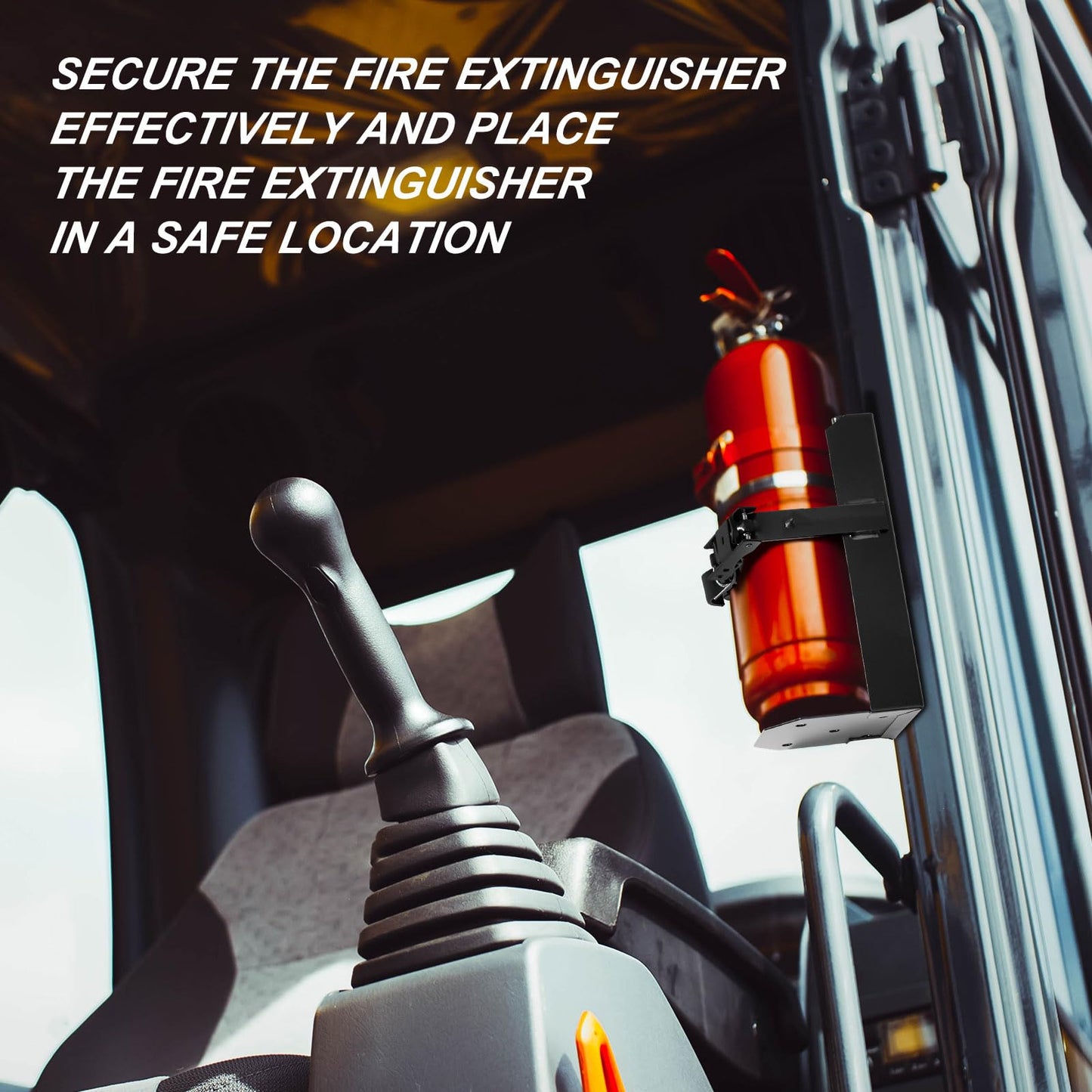 Zonon Heavy Duty Fire Extinguisher Mount Bracket Metal Fire Extinguisher Holder Wall Mount for Home Car Truck, Mini, Small, and Medium Sized(Fe-5,Black,1 Pcs)