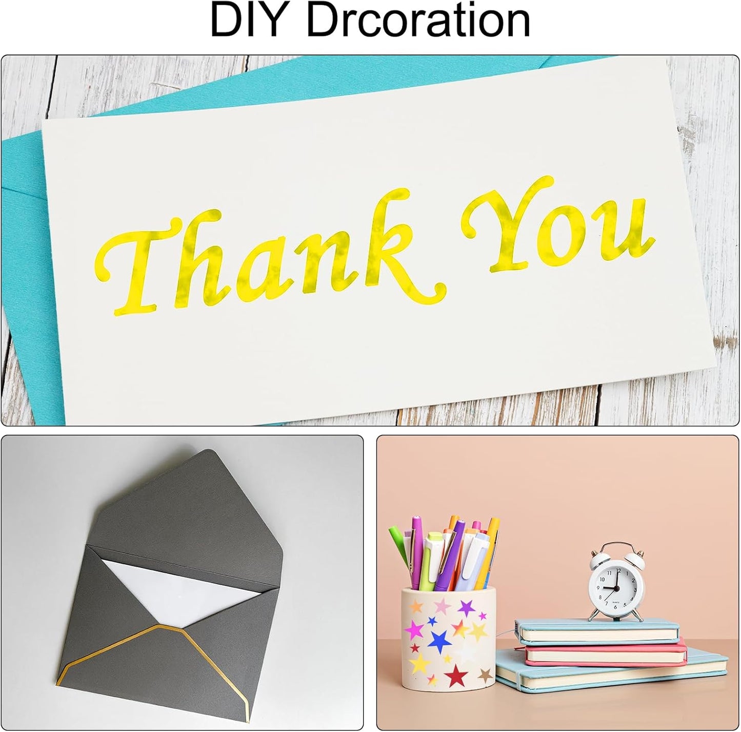 MECCANIXITY 50 Sheets Heat Reactive Foil, 20x29cm Light Gold Foil Transfer Sheets Toner Reactive Foil Transfer Foil Sheets Hot Foil Stamping Paper for Crafts DIY Cardmaking Album Decoration