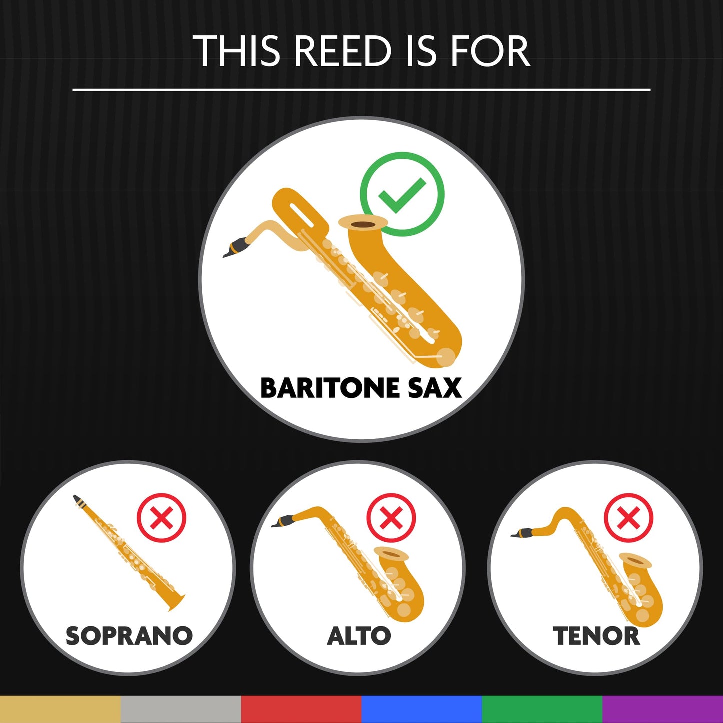 L  Gre Reeds - Baritone Saxophone Reed, American Cut, Strength 2.50 (Bsa2.50) - Premium Synthetic Woodwind Reed