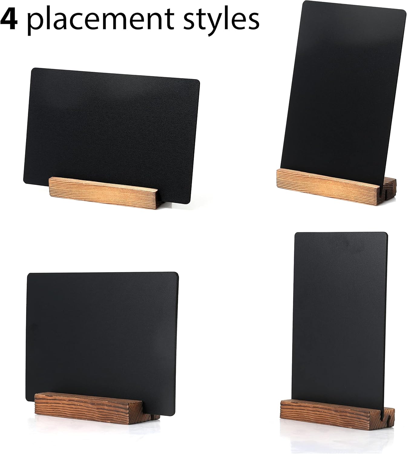 NEWNEWSHOW 3Pack 5.1x7.9 in Blackboard Sign Double Sided with Wood Base Message Chalkboard Erasable Message Board Sign with Wood Base for Shop Wedding Kitchen Home Party Decoration
