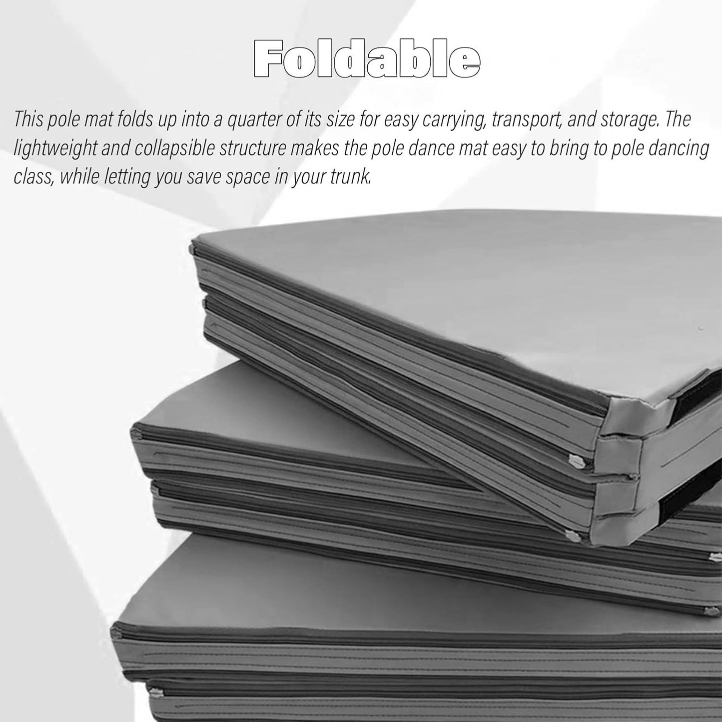 Pole Dancing Pole for Home Spinning Pole Dancing Pole Folding Portable Dance Pole Crash Mat, 3cm/ 5cm/ 10cm Thick Safety Dancing Cushion for Home/Studio 45mm Sp,130cm/4.3ft/51in-Thick 10cm/4in