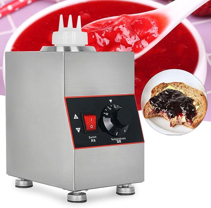 Electric Sauce Bottle Warmer Nacho Cheese Warmer with Bottle, Hot Fudge Cheese Caramel Jam Sauce Warmer 30-85℃ 110V