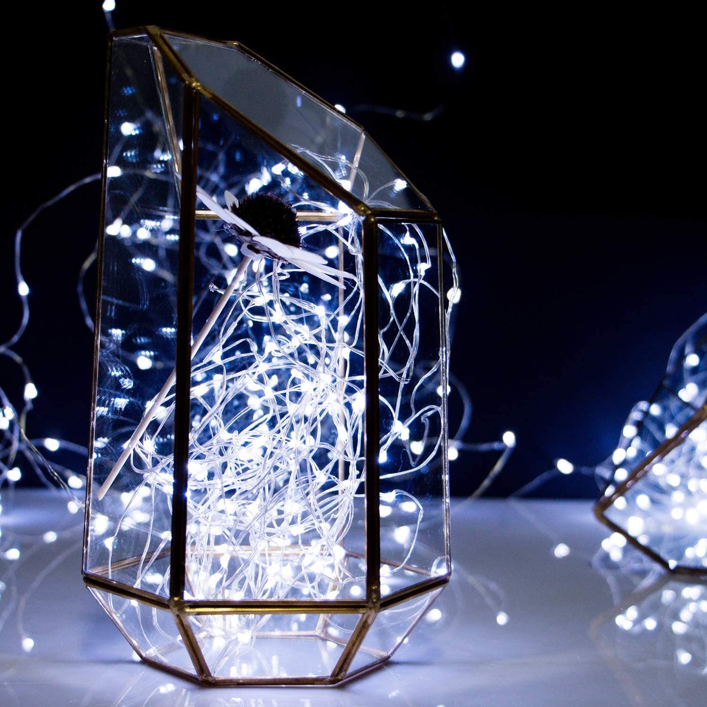Minetom Fairy Lights, Battery Operated 5 Pack, 20 LED, 7 FT, Waterproof Silver Wire, Pure White