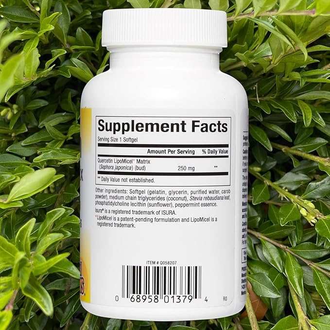 Natural Factors Quercetin LipoMicel Matrix for Superior Absorption, 30 Softgels