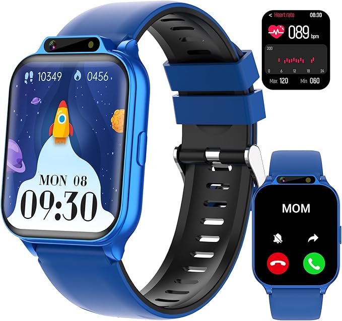 Kids Smart Watch with Fitness Tracker, Waterproof, Heart Rate/Sleep Monitor, Sport Mode, Camera, Video, Recorder, Music, D...