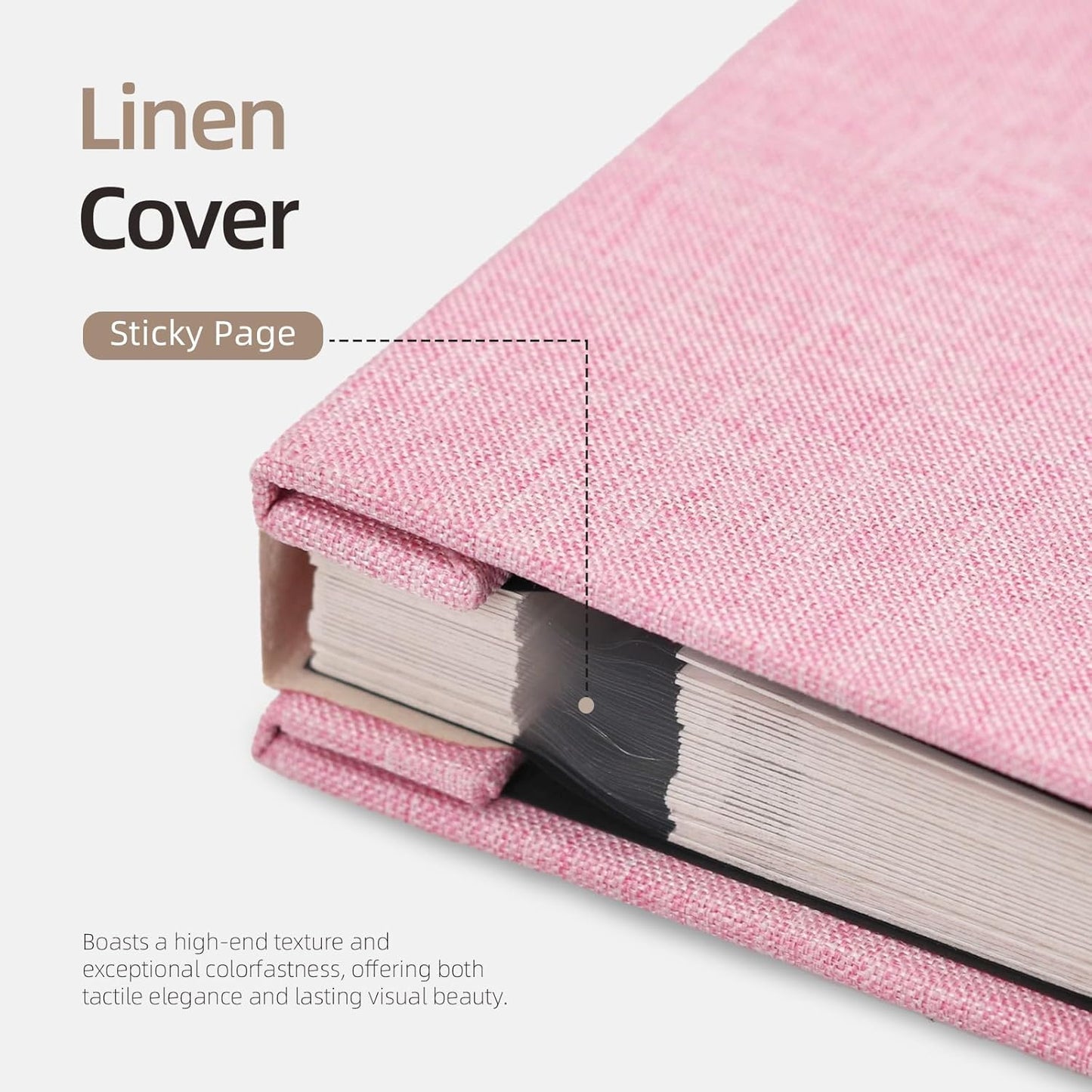 Vienrose Large Photo Album Self Adhesive for 4x6 8x10 10x12 Pictures Scrapbook Album DIY Scrap Book 40 Sticky Pages with A Metallic Pen 13"x12.6"40 Pages