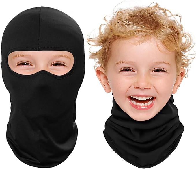 Pukavt 1-3 Pack Kids Balaclava Ski Mask for Boys and Girls, UV Protection Windproof Scarf for Winter Snowboard Cycling