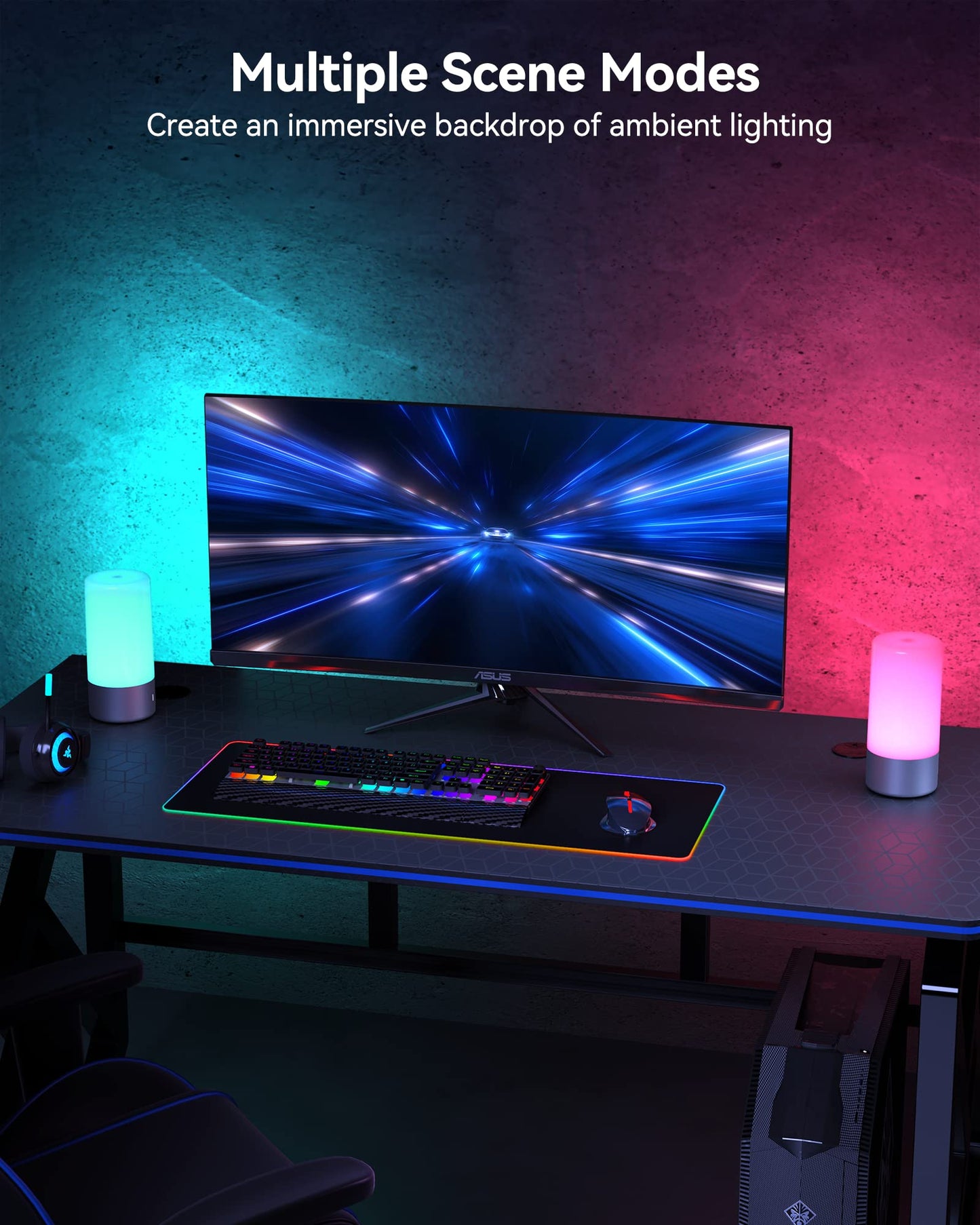 ROOTRO Table Lamp, Modern Touch Control LED Nightstand Lamp, 3-Level Dimmable, Gray, Model T6, Aluminum & PC Material