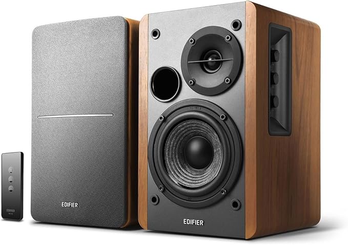 Edifier R1280T Powered Bookshelf Speakers - 2.0 Active Near Field Studio Monitor Speaker - Wooden Enclosure - 42 Watts RMS...