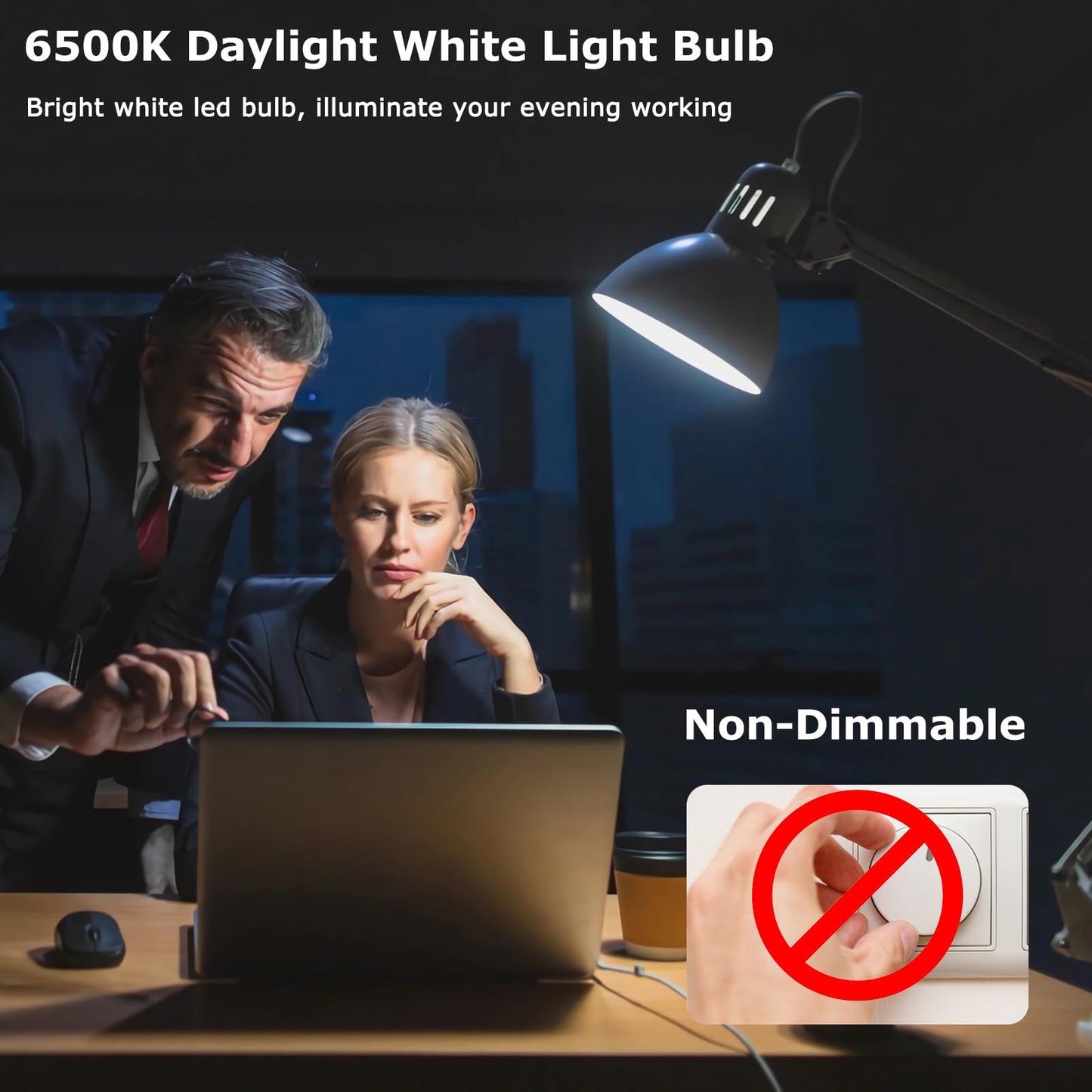 HengBo LED Light Bulbs 100 Watt Equivalent 12W Non-Dimmable E26/E27 6500K Daylight Pack of 4