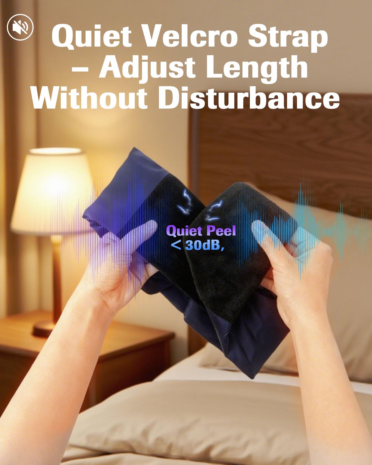 COMOIL 2500mAh Silk Cordless Heated Eye Mask, Quiet Velcro & Magnetic Detach,35-65℃ Stepless Precision Warm Eye Compress for Dry Eyes, 6 Timers,Washable Heating pad for Eye Care & Improved Sleep