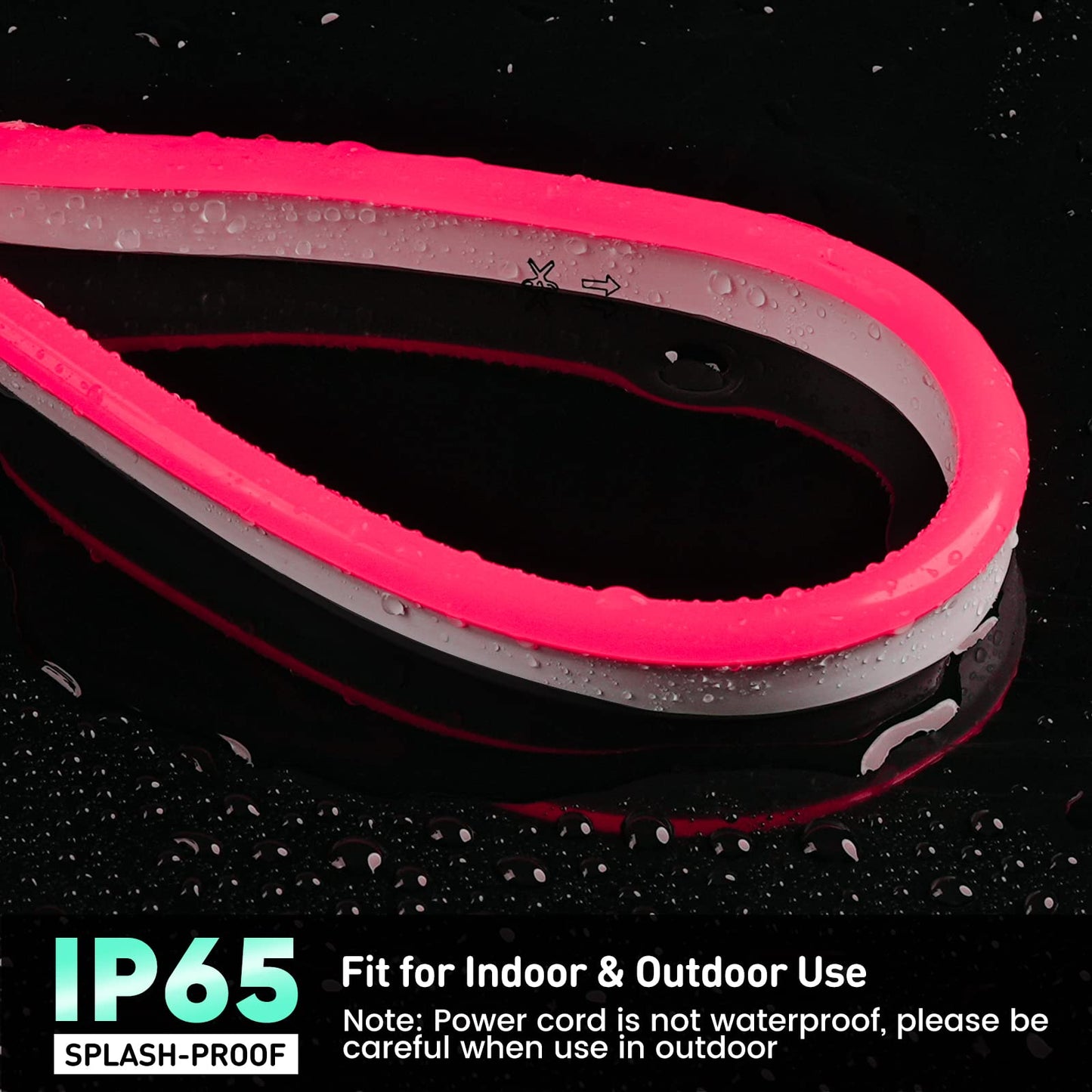 Gzbtech Flexible Led Neon Rope Lights 50Ft Ac 110-120V Waterproof Strip Light  120 Leds/M Cuttable Connectable Neon Lighting For Indoor Outdoor Home Decor/Commercial Building Use-Red 15M
